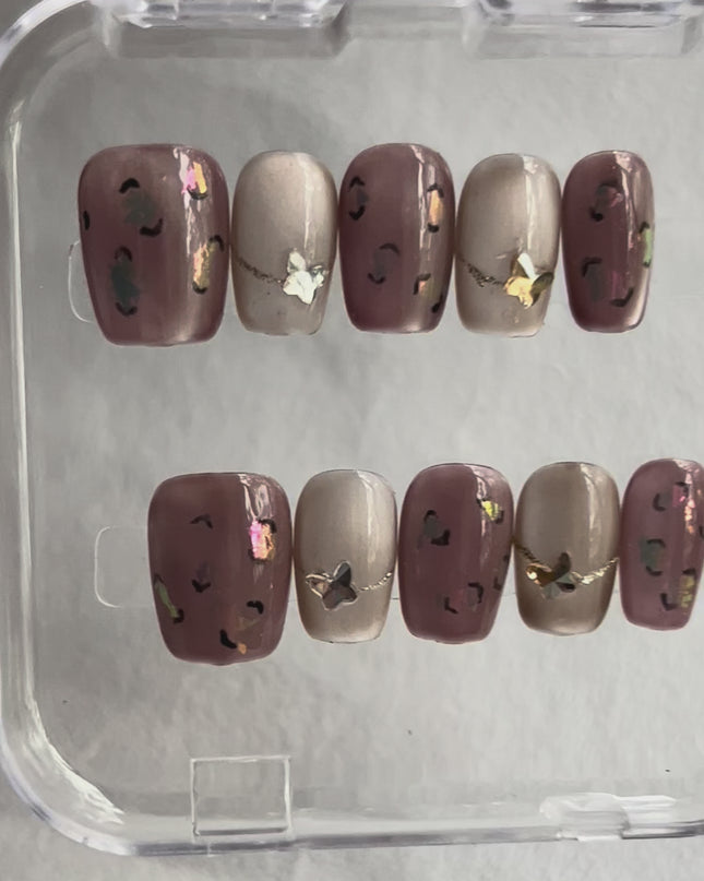 Rose Taupe Press On Nails