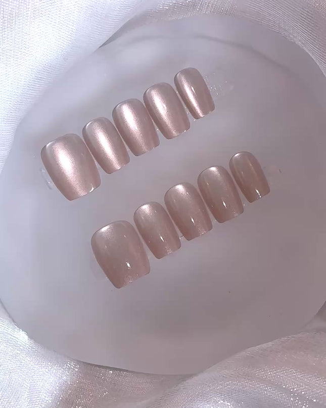 Pearl Nude Press on Nails