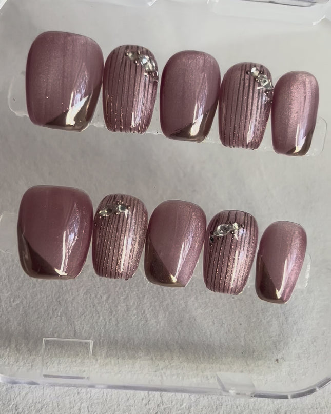 Rose Gold Press On Nails