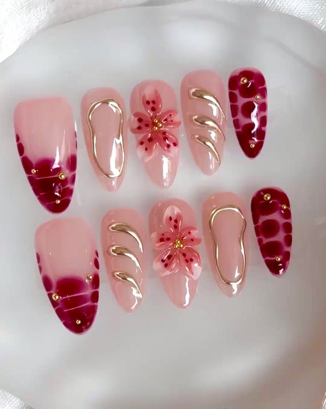 3D Floral Press on Nails