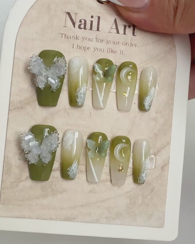 Butterfly 3D Press On Nails