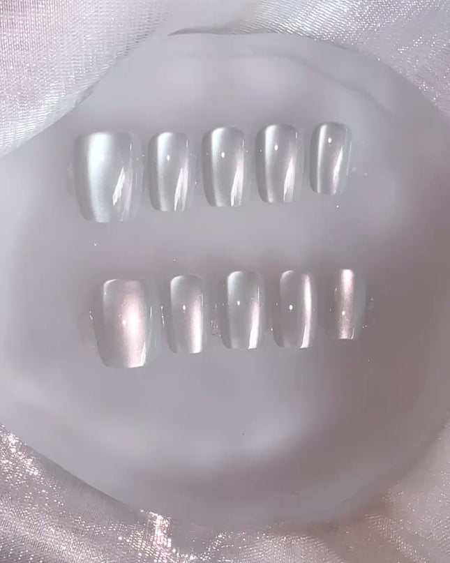 Soft White Press on Nails