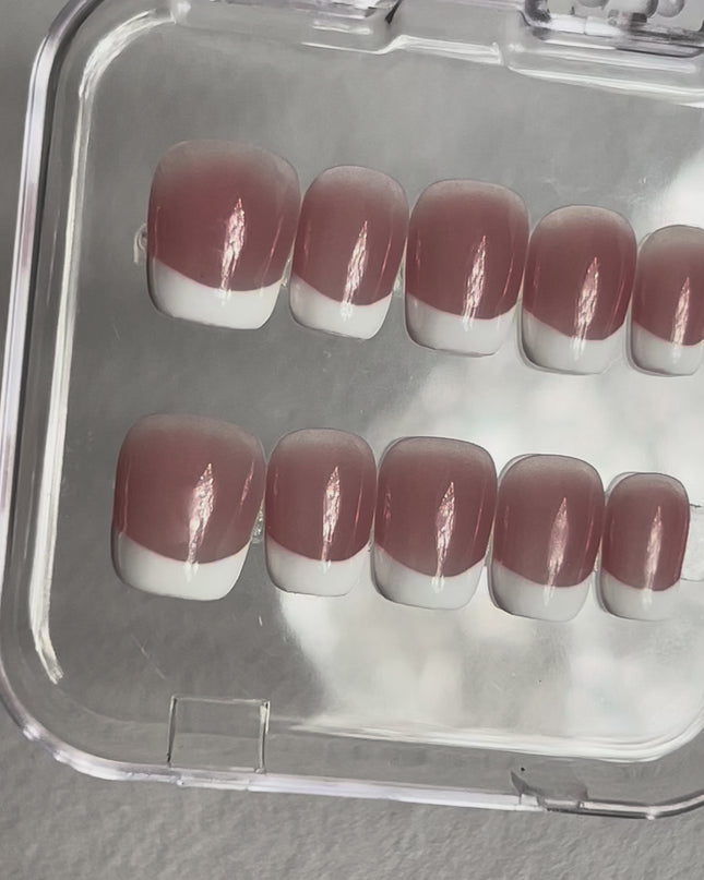 Pink Short French Press On Nails