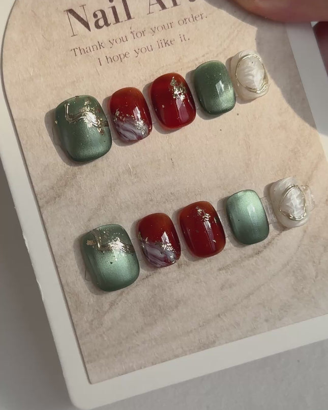 Forest Ember Press-On Nails