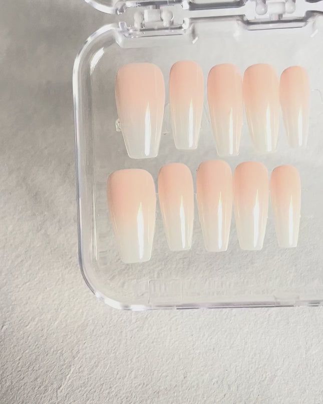 Long Nude Press On Nails