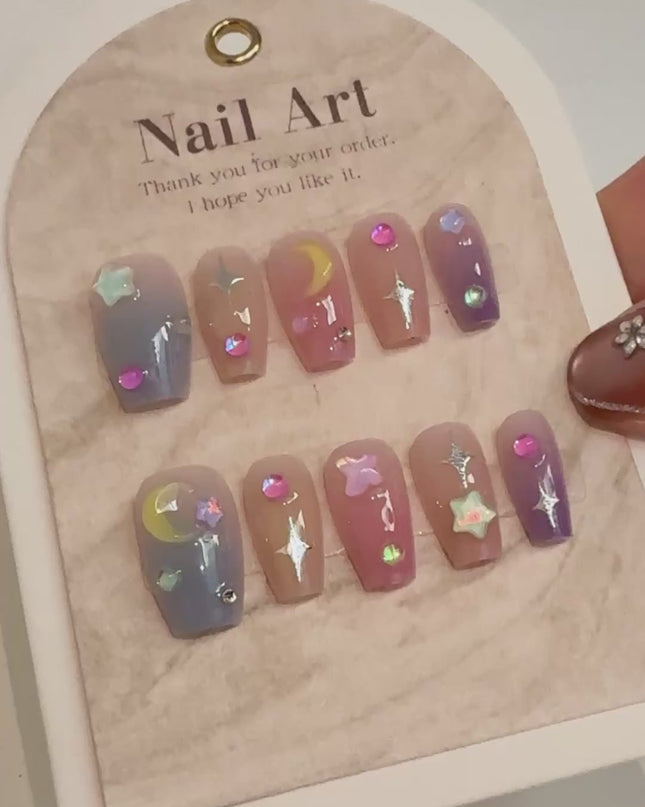 Celestial Glow Press On Nails