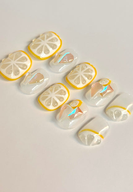 Lemon Slice Press On Nails