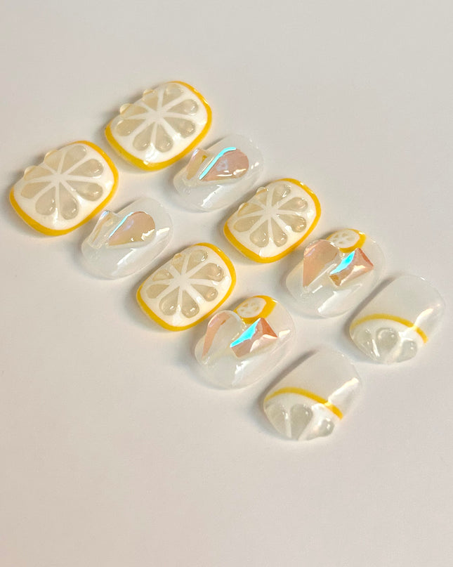 Lemon Slice Press On Nails