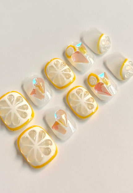 Lemon Slice Press On Nails