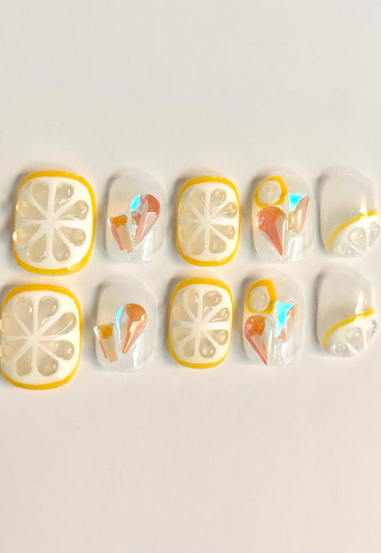 Lemon Slice Press On Nails