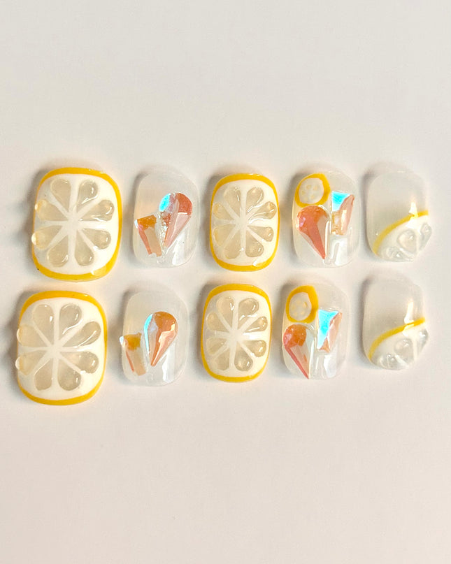 Lemon Slice Press On Nails