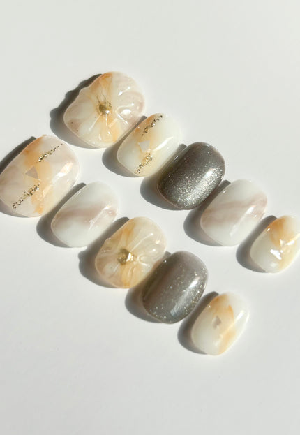 Soft Marble Press-On Nails