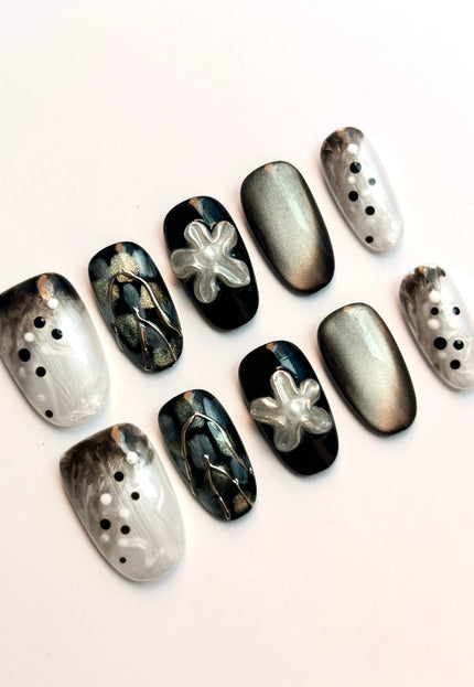 Noir Bloom Press-On Nails