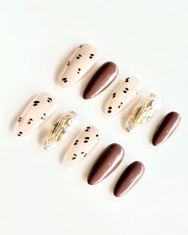Cat-Eye Leopard Press On Nails