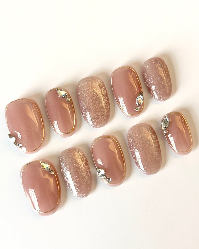 Glitter Gem Press On Nails