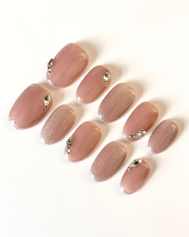 Glitter Gem Press On Nails