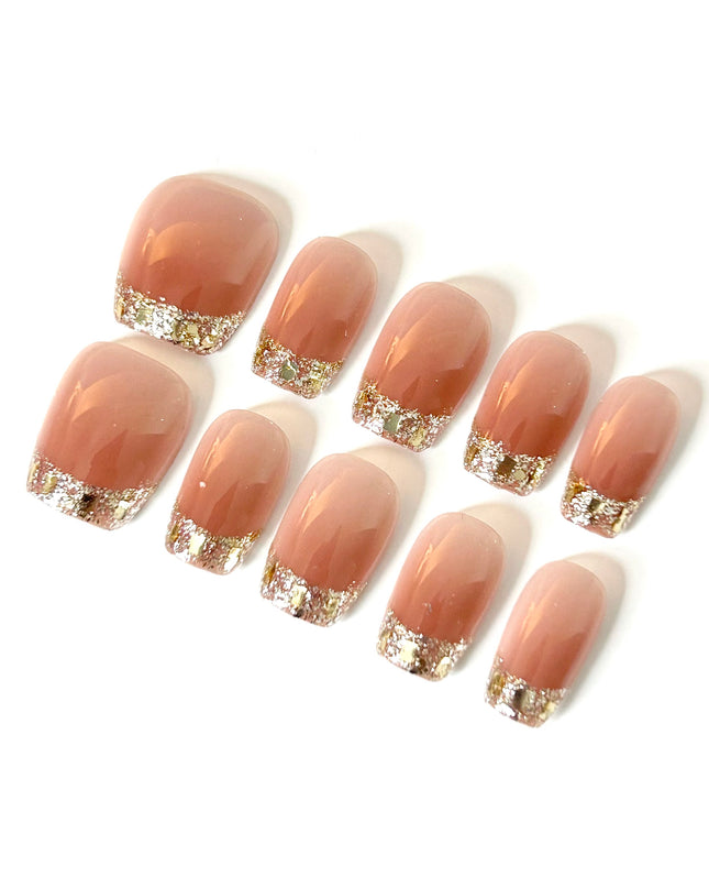 Glitter Tip Press On Nails