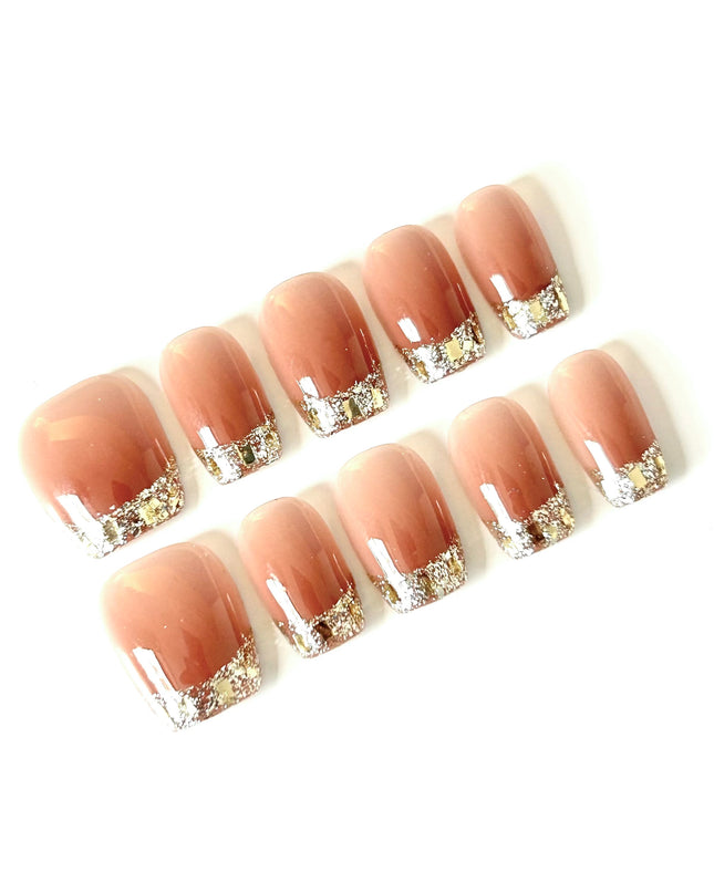 Glitter Tip Press On Nails