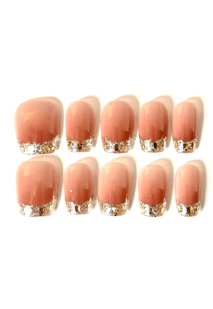 Glitter Tip Press On Nails