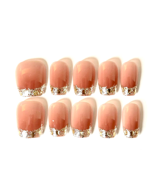 Glitter Tip Press On Nails