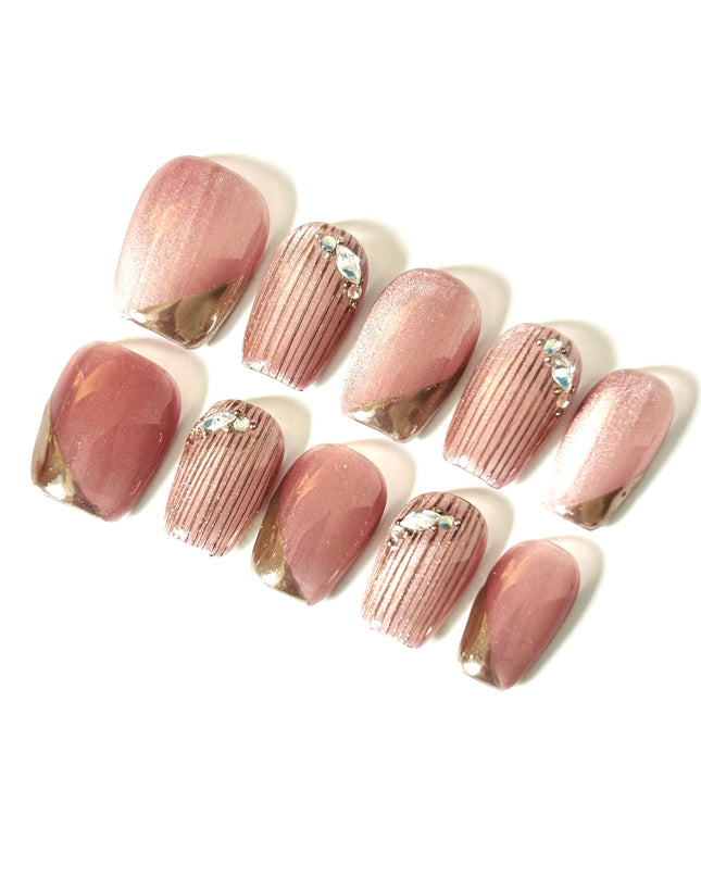 Rose Gold Press On Nails