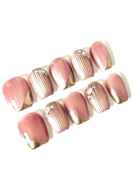 Rose Gold Press On Nails