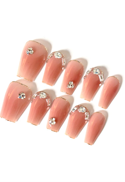 Crystal Ombre Press On Nails