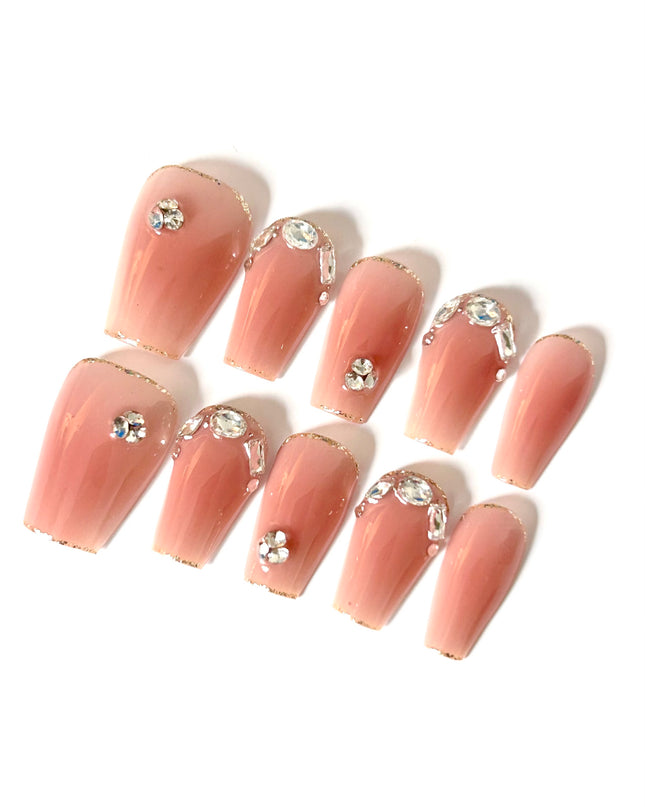 Crystal Ombre Press On Nails