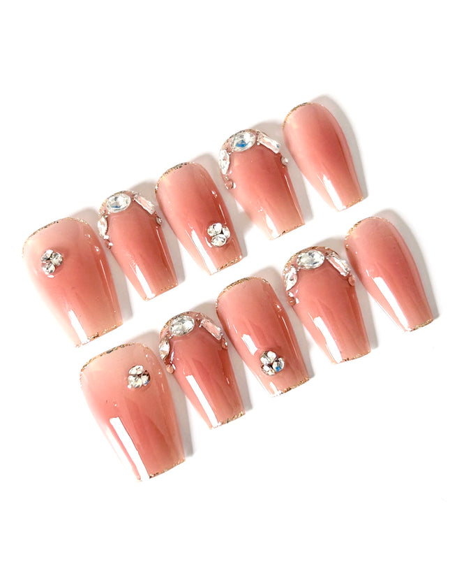 Crystal Ombre Press On Nails