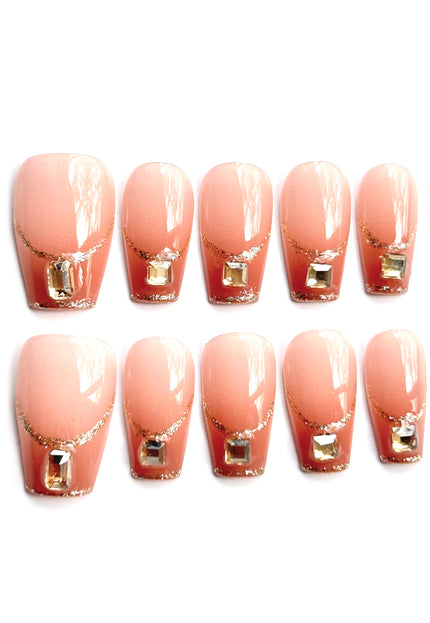 Gem French Press On Nails