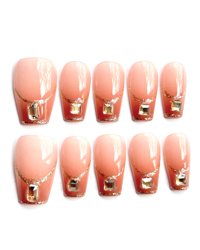 Gem French Press On Nails