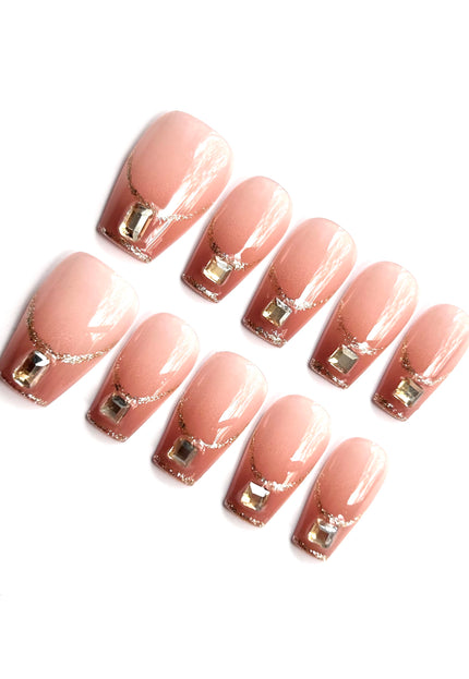 Gem French Press On Nails