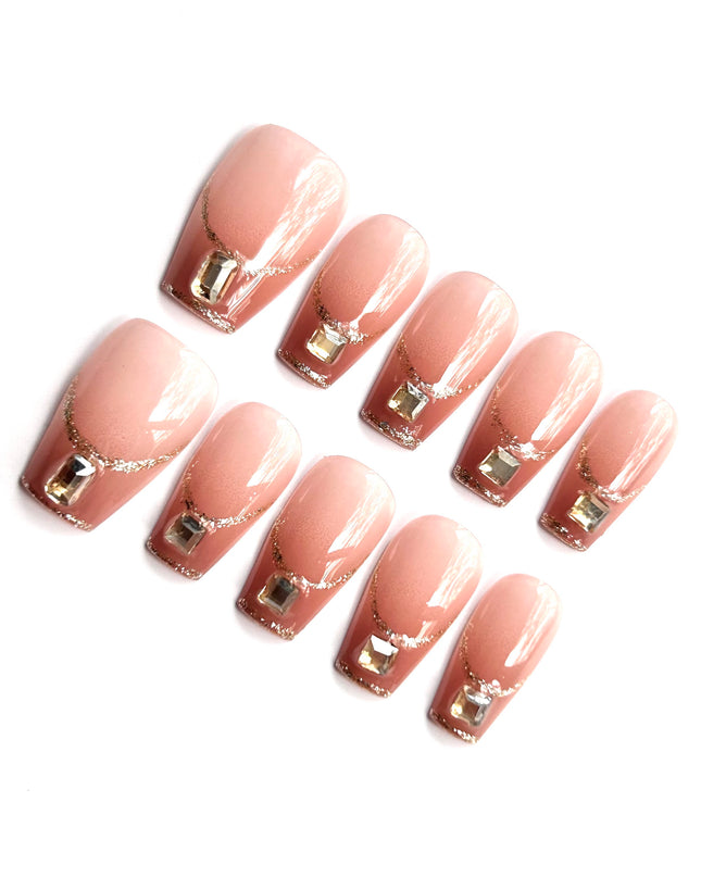 Gem French Press On Nails