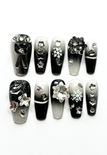 Goth Ombre Press On Nails