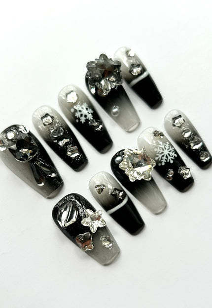 Goth Ombre Press On Nails