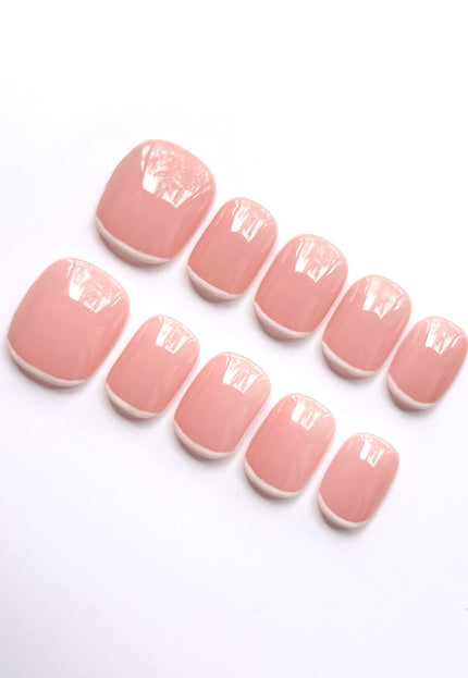 Pink French Press On Nails