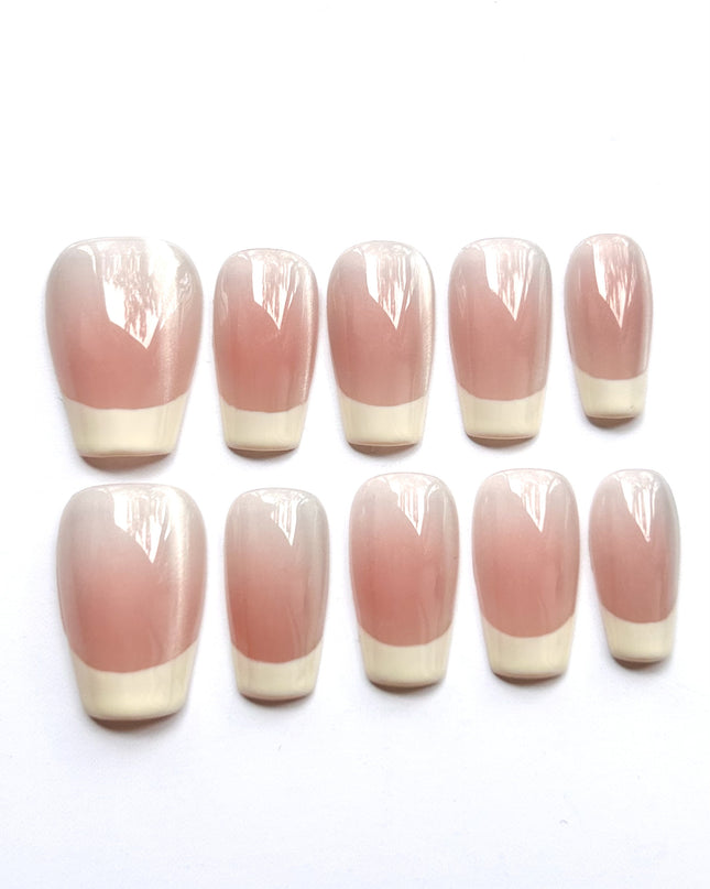 Nude French Tips Press On Nails