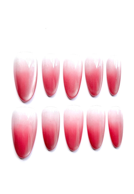 Pink Ombre Almond Press On Nails