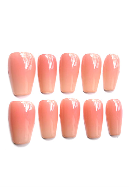 Peach Ombre Press On Nails