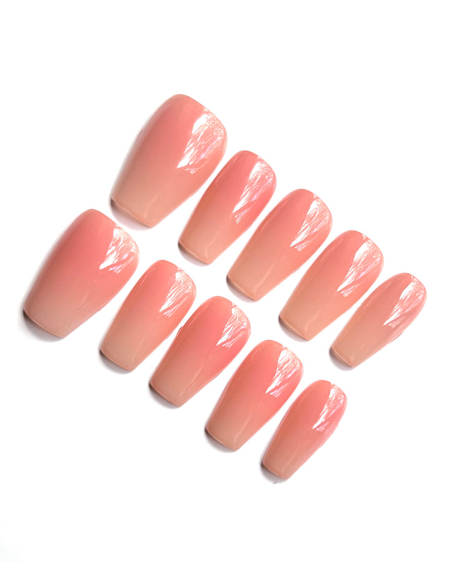 Peach Ombre Press On Nails