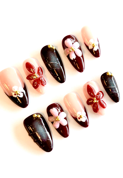 3D Flower Press on Nails