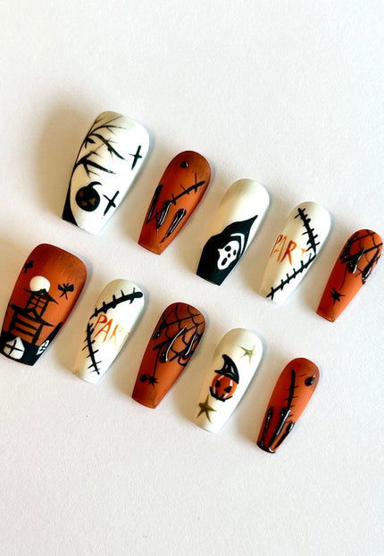 Halloween Party Press On Nails