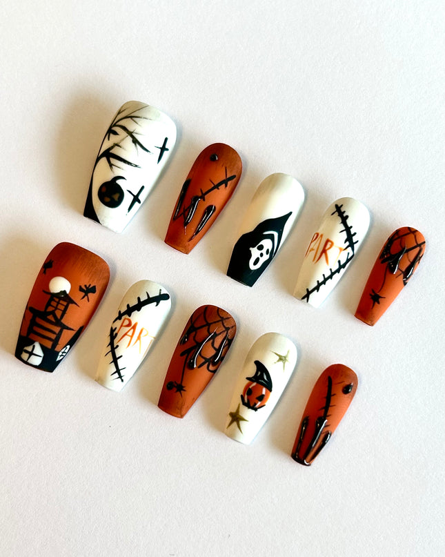 Halloween Party Press On Nails
