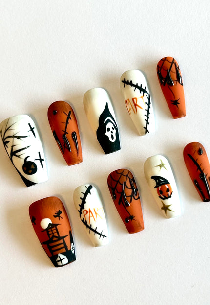Halloween Party Press On Nails