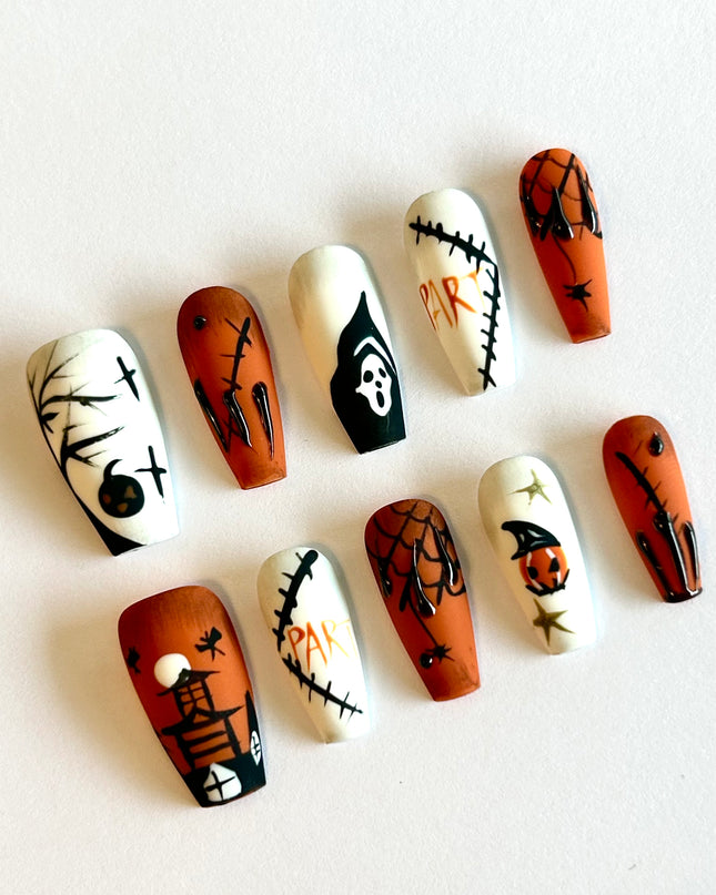Halloween Party Press On Nails