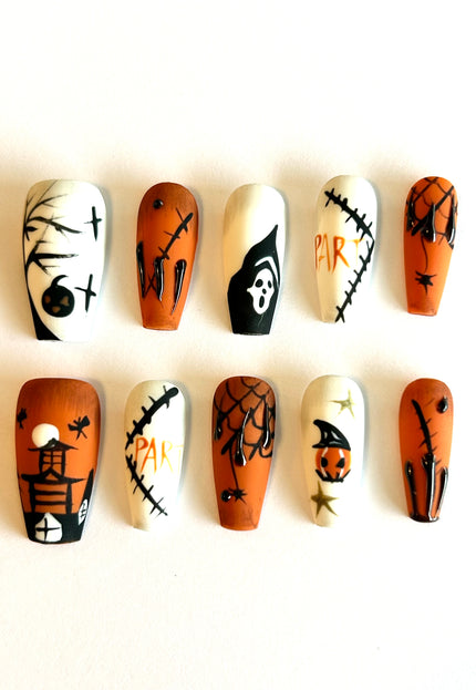Halloween Party Press On Nails