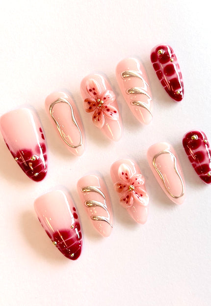 3D Floral Press on Nails