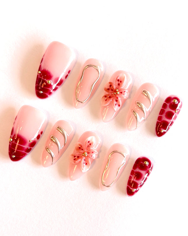 3D Floral Press on Nails