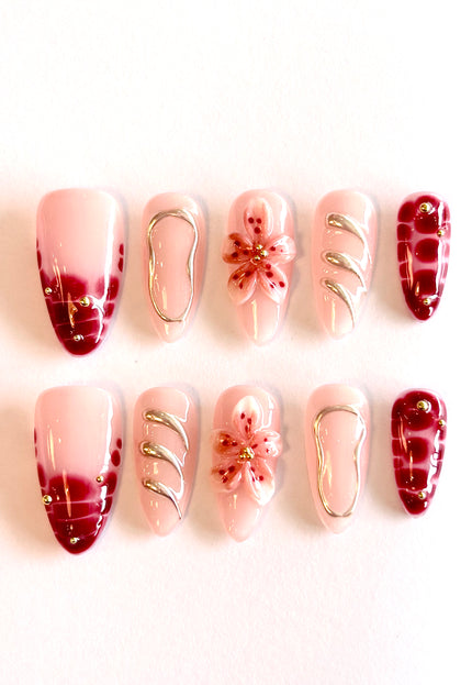 3D Floral Press on Nails