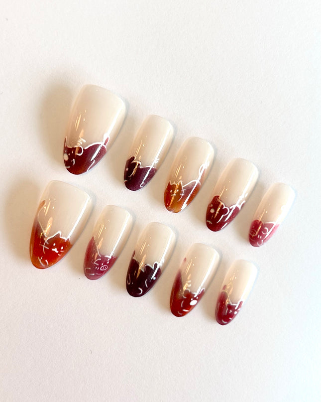 Cute Cat Press on Nails